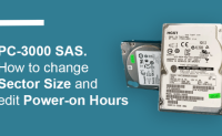 使用PC-3000 SAS如何更改硬盘扇区大小和修改通电时间