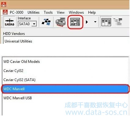 使用PC-3000 for HDD在RAM中编辑西数硬盘的磁头位图