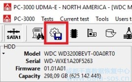 PC-3000 for HDD. 如果手动检测西数硬盘的系统磁头