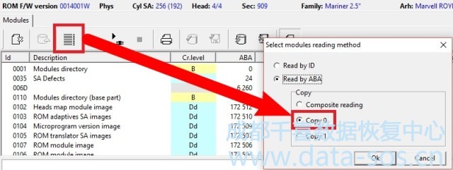 PC-3000 for HDD. 如果手动检测西数硬盘的系统磁头