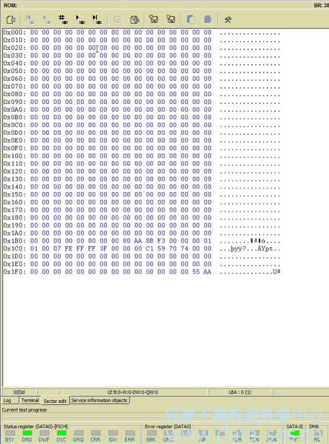 使用PC-3000 for HDD. Seagate F3修复希捷Sentosa家族SIM Error 1009 RW Error 00000080错误的数据恢复