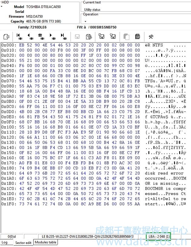 使用PC3000.恢复Hitachi IBM-ARM硬盘 容量为MB (2)的数据