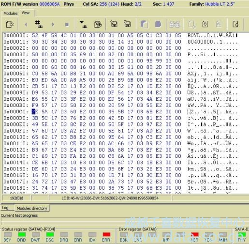 PC-3000 for HDD.西部数据硬盘服务区31模块 (translator) 损坏的数据恢复