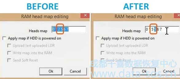 使用PC-3000 for HDD在RAM中编辑西数硬盘的磁头位图