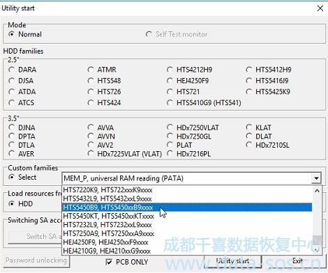 PC-3000 for HDD. Hitachi ELSIL HCC drives unlocking