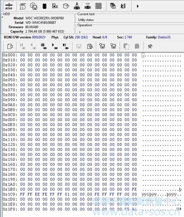 使用PC-3000处理西数2.5″硬盘的SED问题