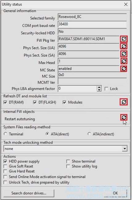 使用PC-3000解锁Seagate F3 Rosewood家族硬盘