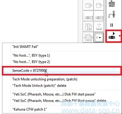 使用PC-3000 HDD修复Seagate F3硬盘终端出现SenseCode = 87270000 Error的数据恢复